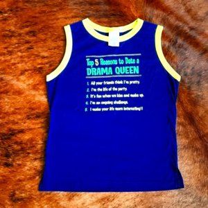 No Boundaries Junior Navy Graphic Tank T-shirt Size Medium NWOT